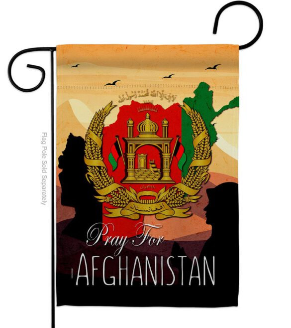 Afghanistan We Pray - Support Inspirational Vertical Impressions Decorative Flags HG170222 Made In USA - Image 2