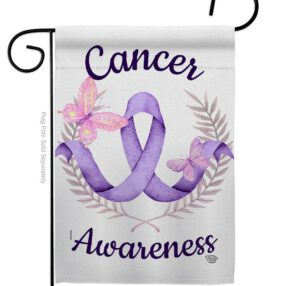 Cancer Awareness - Support Inspirational Vertical Impressions Decorative Flags HG192437 Made In USA