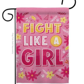 Fight Like Girl - Support Inspirational Vertical Impressions Decorative Flags HG192627 Made In USA