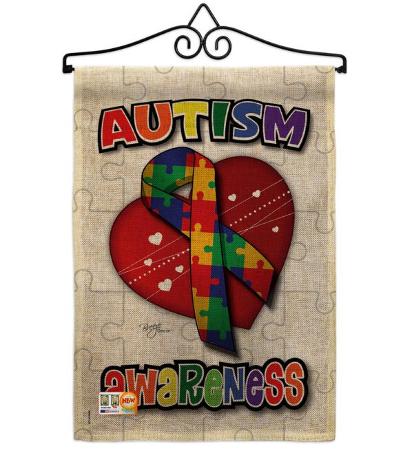 Autism Awareness - Support Inspirational Vertical Impressions Decorative Flags HG115085 Made In USA - Image 11