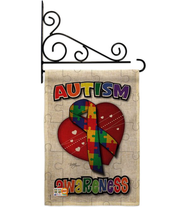 Autism Awareness - Support Inspirational Vertical Impressions Decorative Flags HG115085 Made In USA - Image 13