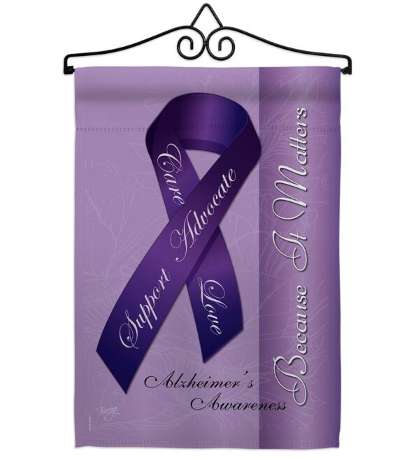 Alzheimer's - Support Inspirational Vertical Impressions Decorative Flags HG115093 Made In USA - Image 8