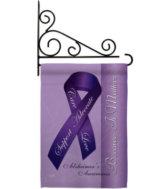 Alzheimer's - Support Inspirational Vertical Impressions Decorative Flags HG115093 Made In USA - Image 12