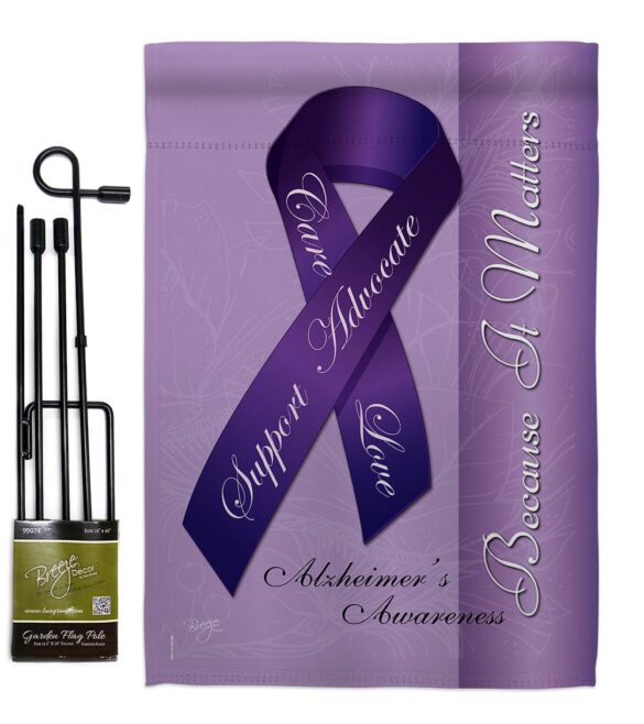 Alzheimer's - Support Inspirational Vertical Impressions Decorative Flags HG115093 Made In USA - Image 5