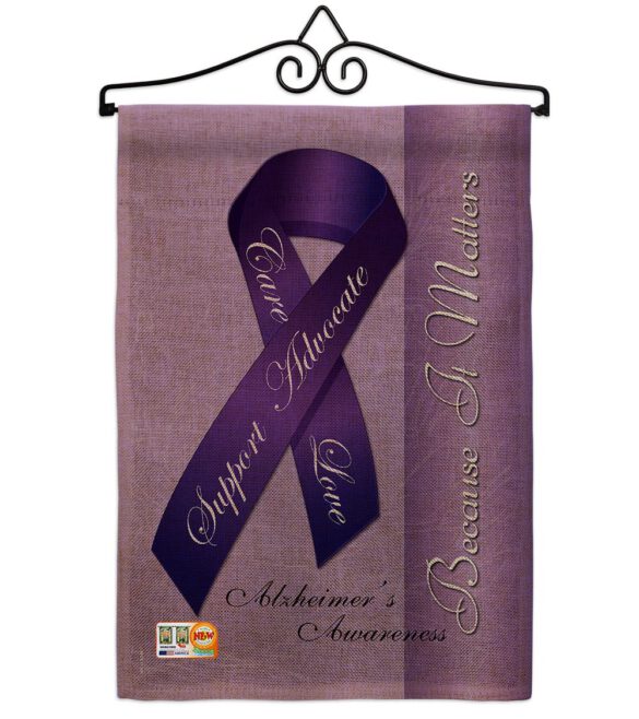 Alzheimer's - Support Inspirational Vertical Impressions Decorative Flags HG115093 Made In USA - Image 11