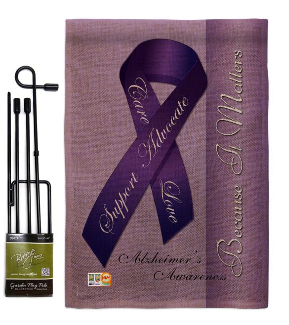 Alzheimer's - Support Inspirational Vertical Impressions Decorative Flags HG115093 Made In USA - Image 10