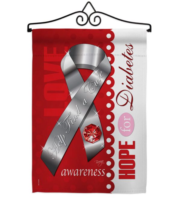Diabetes - Support Inspirational Vertical Impressions Decorative Flags HG115097 Made In USA - Image 7