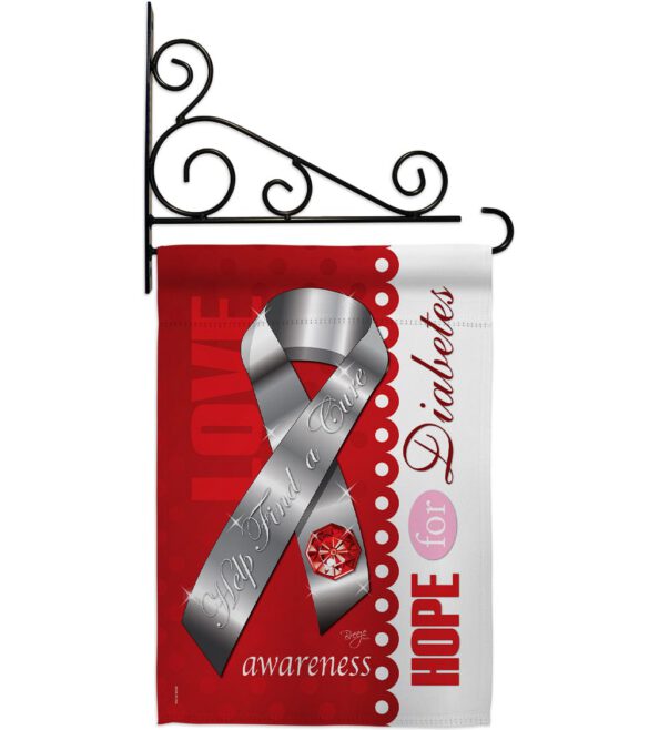 Diabetes - Support Inspirational Vertical Impressions Decorative Flags HG115097 Made In USA - Image 11