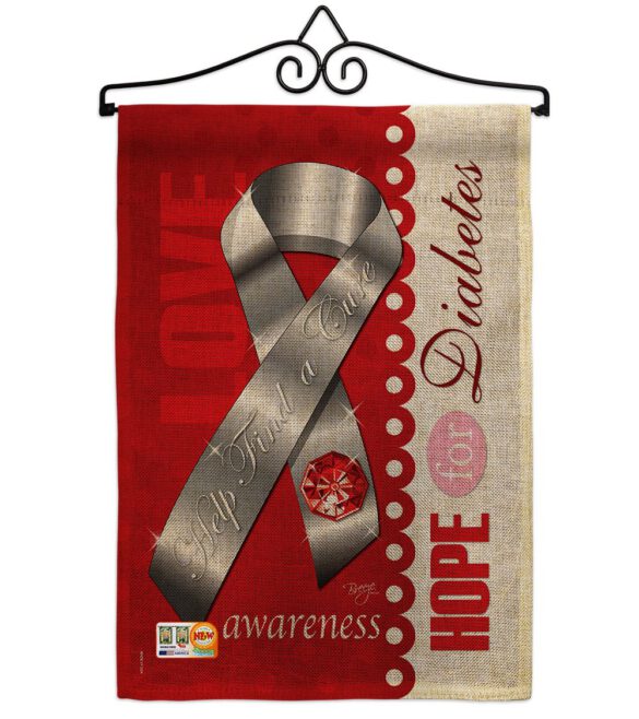 Diabetes - Support Inspirational Vertical Impressions Decorative Flags HG115097 Made In USA - Image 10
