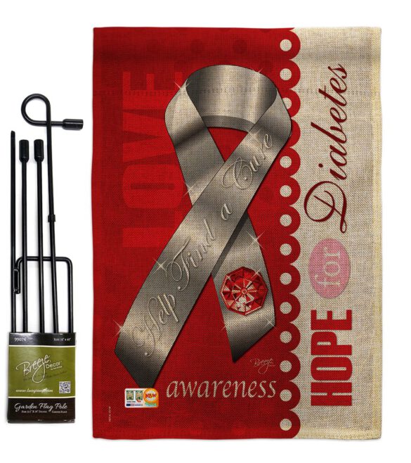 Diabetes - Support Inspirational Vertical Impressions Decorative Flags HG115097 Made In USA - Image 9
