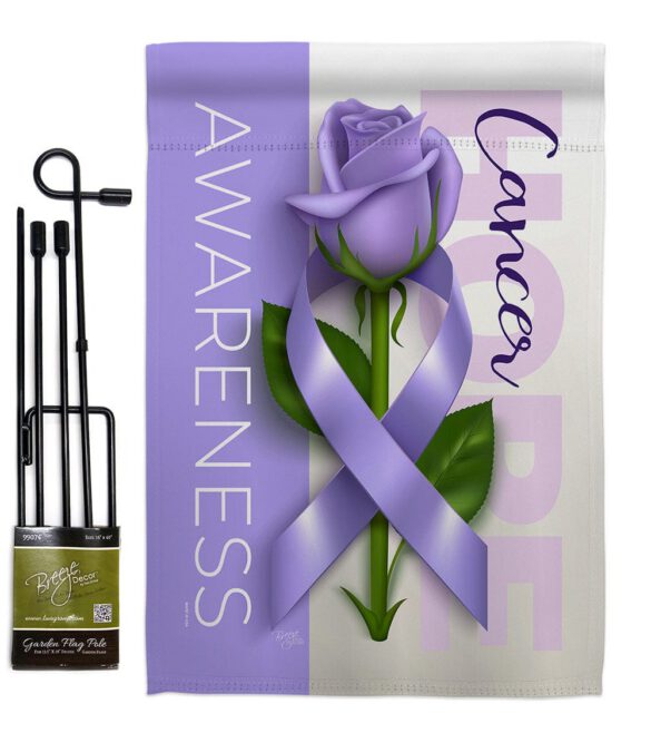 Cancer Awareness World Day - Support Inspirational Vertical Impressions Decorative Flags HG115208 Made In USA - Image 4