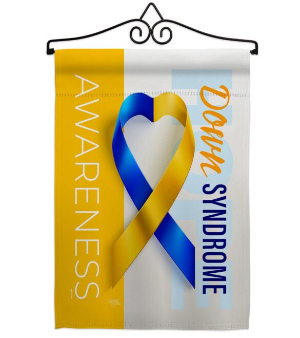 Down Syndrome Awareness - Support Inspirational Vertical Impressions Decorative Flags HG115210 Made In USA - Image 7