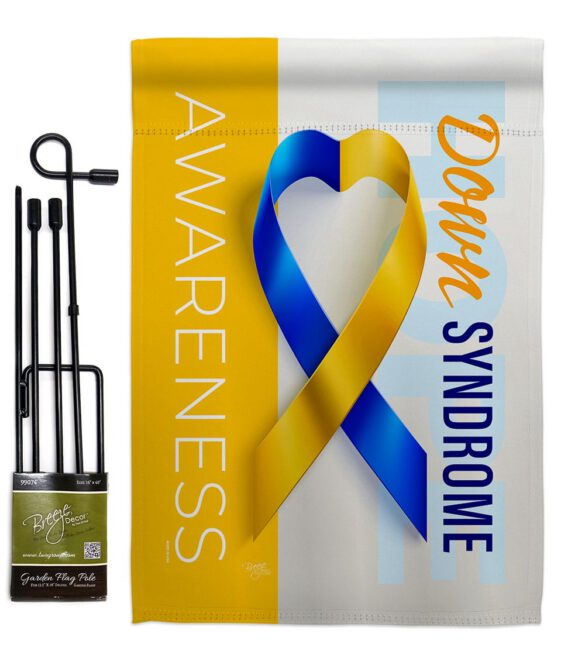Down Syndrome Awareness - Support Inspirational Vertical Impressions Decorative Flags HG115210 Made In USA - Image 4