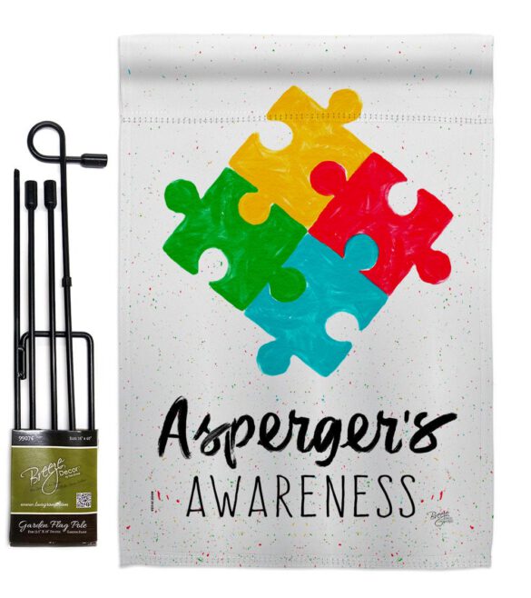 Asperger's Awarness - Support Inspirational Vertical Impressions Decorative Flags HG115213 Made In USA - Image 5