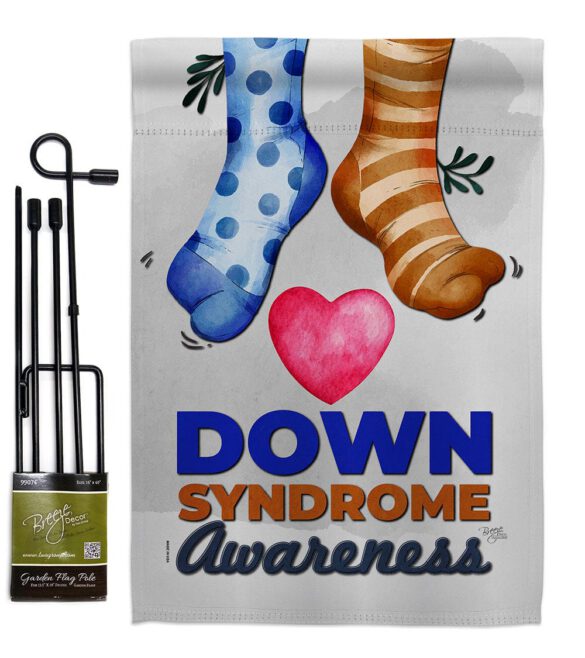 Down Syndrome Awareness - Support Inspirational Vertical Impressions Decorative Flags HG115215 Made In USA - Image 4