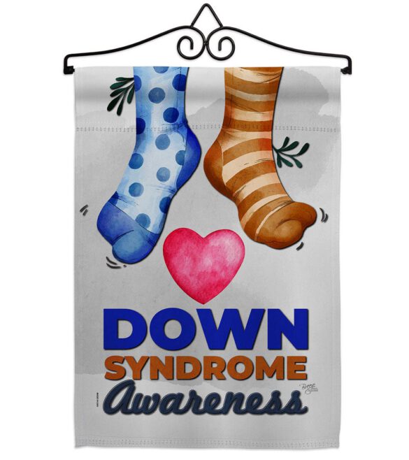 Down Syndrome Awareness - Support Inspirational Vertical Impressions Decorative Flags HG115215 Made In USA - Image 7
