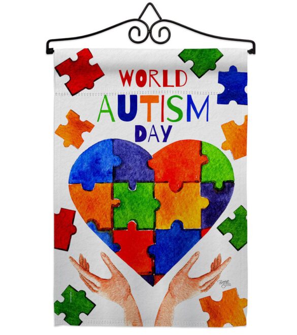 Autism Day - Support Inspirational Vertical Impressions Decorative Flags HG115232 Made In USA - Image 8