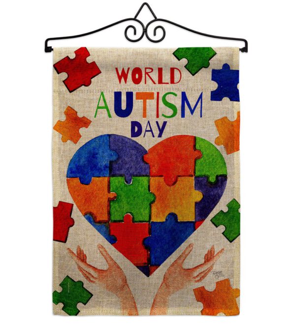 Autism Day - Support Inspirational Vertical Impressions Decorative Flags HG115232 Made In USA - Image 18
