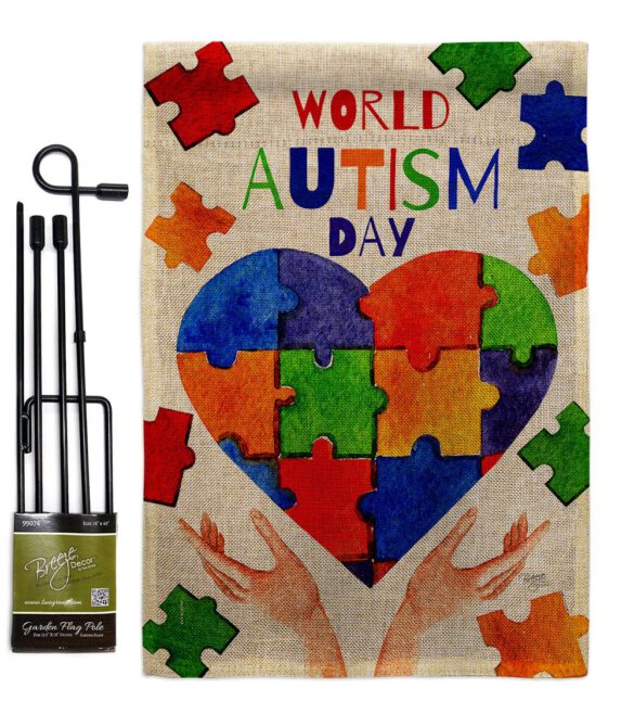 Autism Day - Support Inspirational Vertical Impressions Decorative Flags HG115232 Made In USA - Image 15