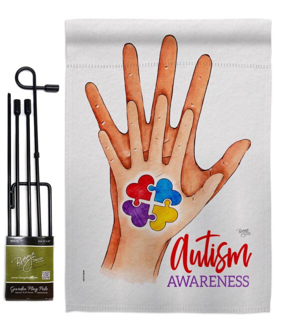 Asperger Day - Support Inspirational Vertical Impressions Decorative Flags HG115233 Made In USA - Image 5