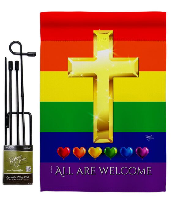 All Are Welcome - Support Inspirational Vertical Impressions Decorative Flags HG115248 Made In USA - Image 5