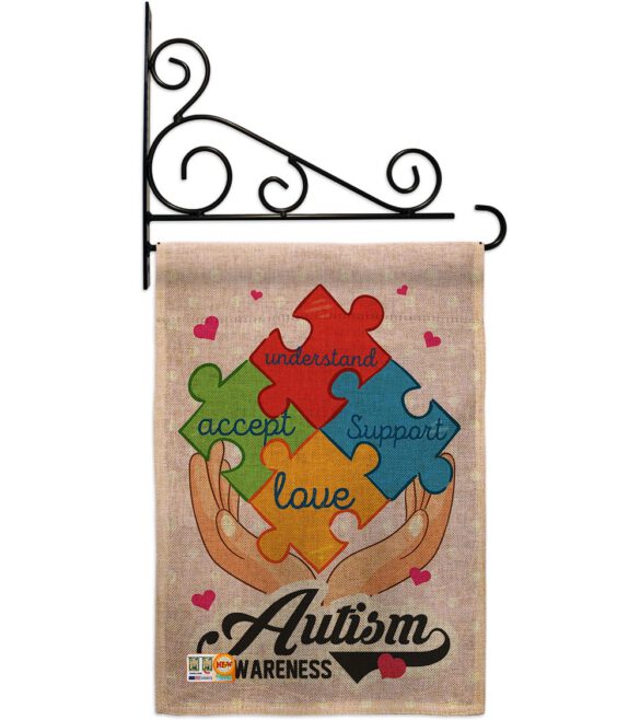 Autism Awareness Support - Support Inspirational Vertical Impressions Decorative Flags HG137046 Made In USA - Image 13