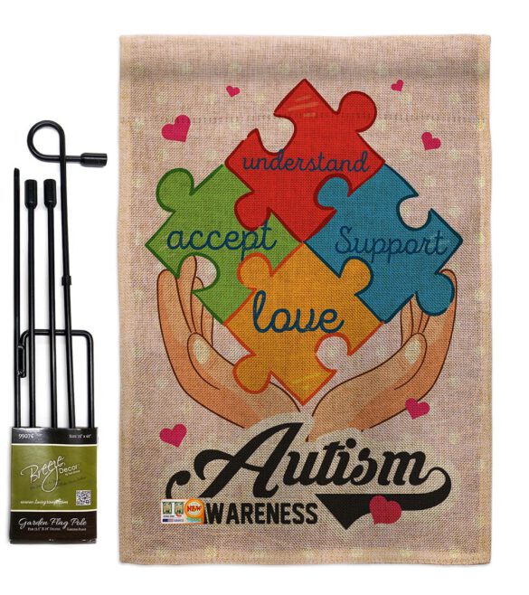 Autism Awareness Support - Support Inspirational Vertical Impressions Decorative Flags HG137046 Made In USA - Image 10