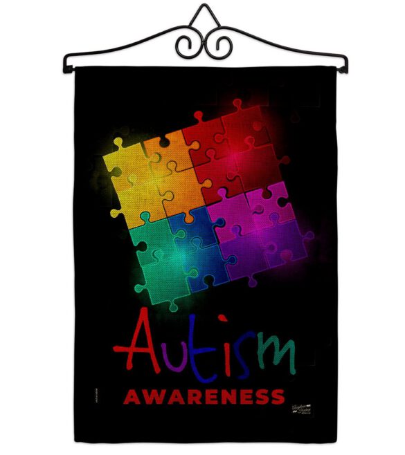Autism Puzzle - Support Inspirational Vertical Impressions Decorative Flags HG137486 Made In USA - Image 18