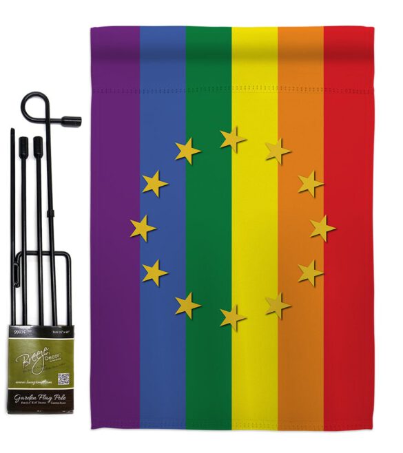 European Union Pride - Support Inspirational Vertical Impressions Decorative Flags HG148671 Made In USA - Image 4
