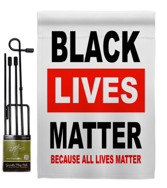 Because All Lives Matter - Support Inspirational Vertical Impressions Decorative Flags HG170058 Made In USA - Image 4