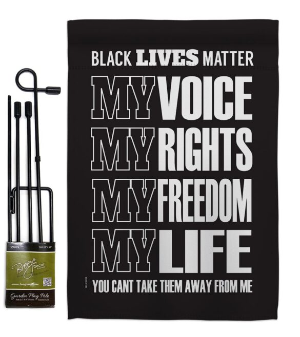 Black Lives Freedom - Support Inspirational Vertical Impressions Decorative Flags HG170061 Made In USA - Image 4