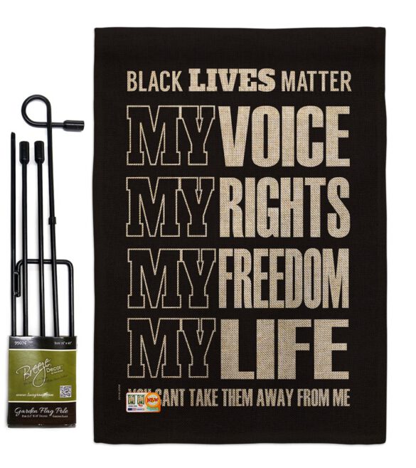 Black Lives Freedom - Support Inspirational Vertical Impressions Decorative Flags HG170061 Made In USA - Image 12