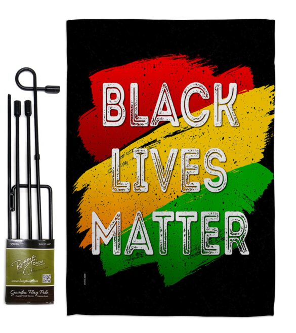 Black Lives Freedom - Support Inspirational Vertical Impressions Decorative Flags HG170071 Made In USA - Image 4