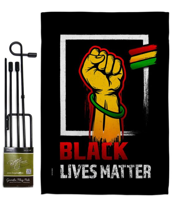 Black Matter Anti Racism - Support Inspirational Vertical Impressions Decorative Flags HG170073 Made In USA - Image 4