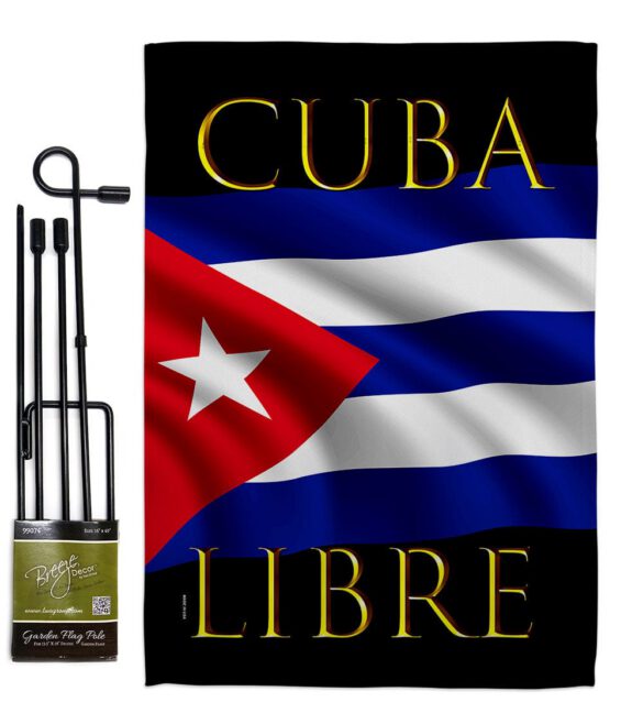 Cuba Libre - Support Inspirational Vertical Impressions Decorative Flags HG170217 Made In USA - Image 4