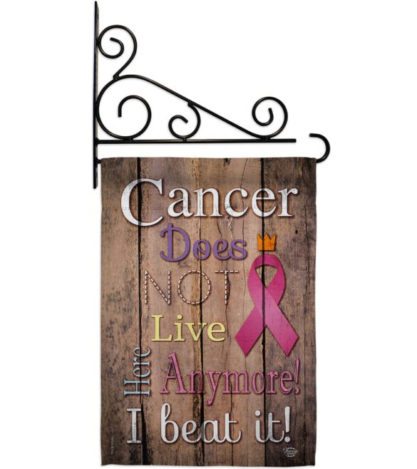 Cancer Does Not Live Here Anymore Pink Ribbon - Support Inspirational Vertical Impressions Decorative Flags HG191187 Made In USA - Image 11