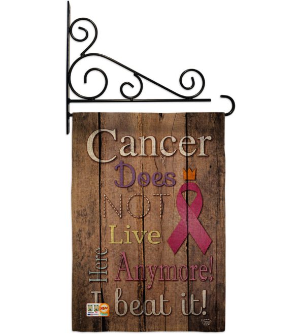Cancer Does Not Live Here Anymore Pink Ribbon - Support Inspirational Vertical Impressions Decorative Flags HG191187 Made In USA - Image 12