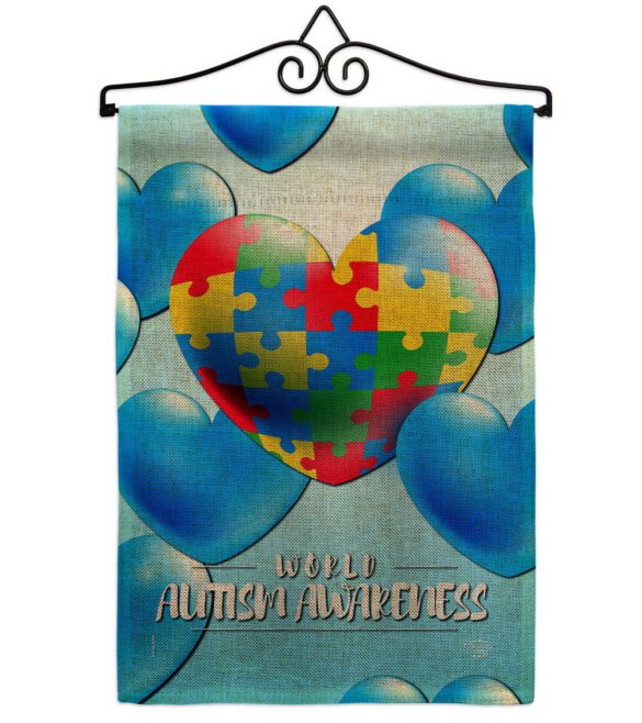 Heart Autism - Support Inspirational Vertical Impressions Decorative Flags HG192533 Made In USA - Image 17