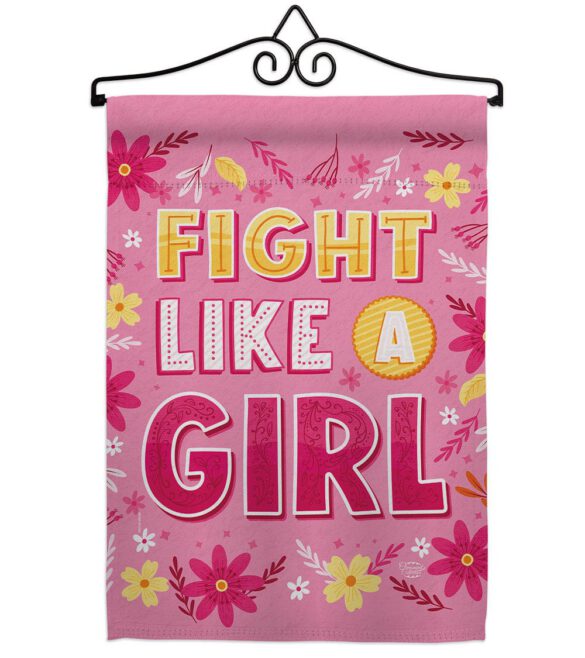 Fight Like Girl - Support Inspirational Vertical Impressions Decorative Flags HG192627 Made In USA - Image 7
