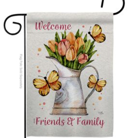Friends & Family - Sweet Home Inspirational Vertical Impressions Decorative Flags HG100087 Made In USA