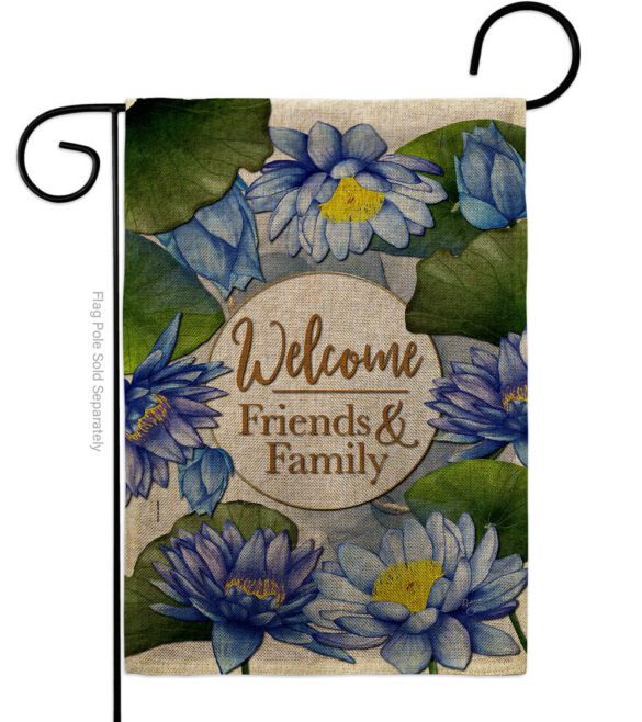 Blue Lotus - Sweet Home Inspirational Vertical Impressions Decorative Flags HG120250 Made In USA - Image 22