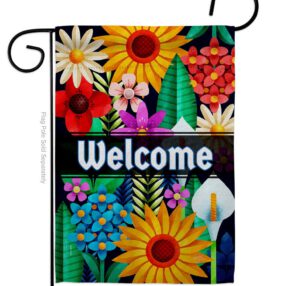 Colorful Floral - Sweet Home Inspirational Vertical Impressions Decorative Flags HG137515 Made In USA