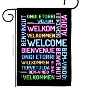 Best Welcome - Sweet Home Inspirational Vertical Impressions Decorative Flags HG137600 Made In USA