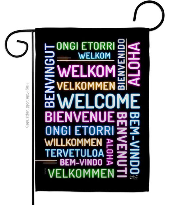 Best Welcome - Sweet Home Inspirational Vertical Impressions Decorative Flags HG137600 Made In USA