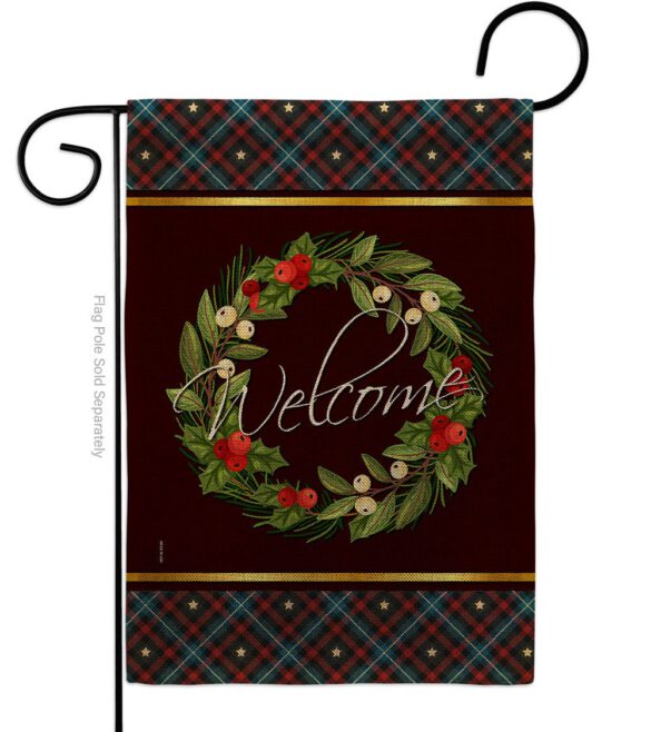 Christmas Berry Wreath - Sweet Home Inspirational Vertical Impressions Decorative Flags HG170030 Made In USA - Image 13