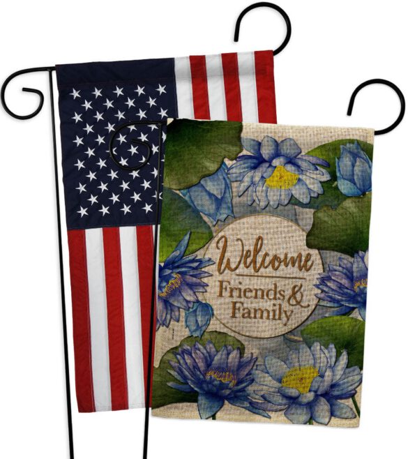 Blue Lotus - Sweet Home Inspirational Vertical Impressions Decorative Flags HG120250 Made In USA - Image 30