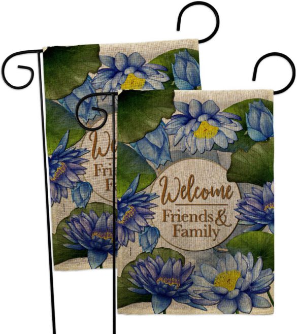 Blue Lotus - Sweet Home Inspirational Vertical Impressions Decorative Flags HG120250 Made In USA - Image 32