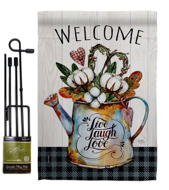Cotton Bouquet - Sweet Home Inspirational Vertical Impressions Decorative Flags HG100079 Made In USA - Image 4