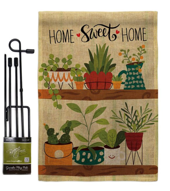 Group Plants - Sweet Home Inspirational Vertical Impressions Decorative Flags HG100086 Made In USA - Image 14
