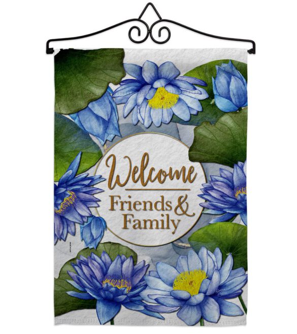 Blue Lotus - Sweet Home Inspirational Vertical Impressions Decorative Flags HG120250 Made In USA - Image 16